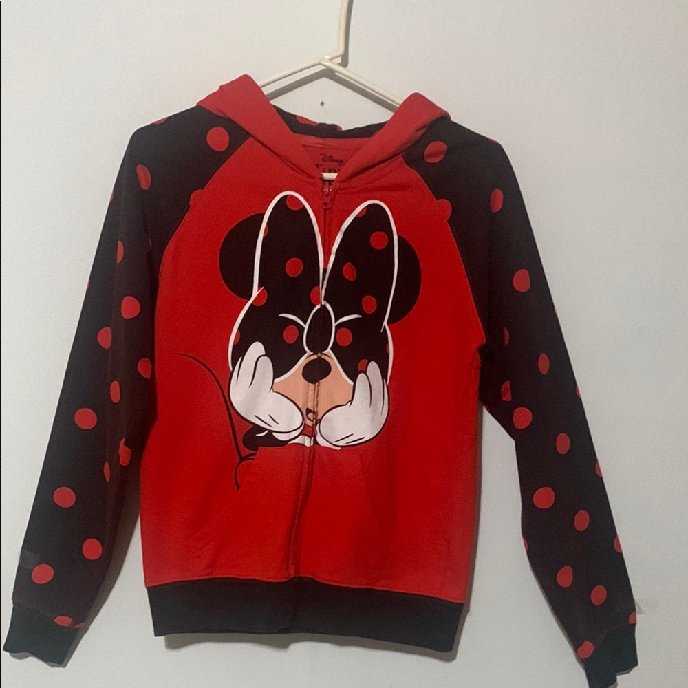 Disney Red and Black Playful Hoodie